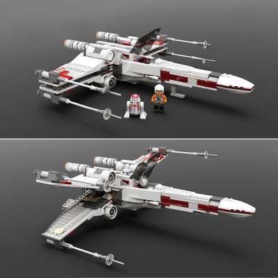 现代乐高飞机玩具3D模型下载